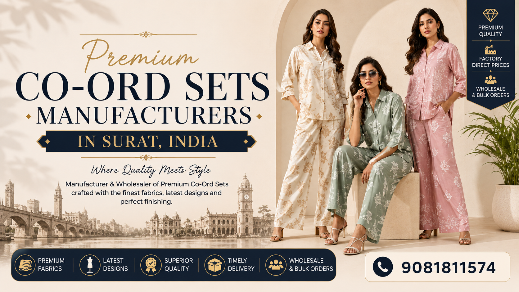 Premium Co-Ord Sets Manufacturers in Surat, India