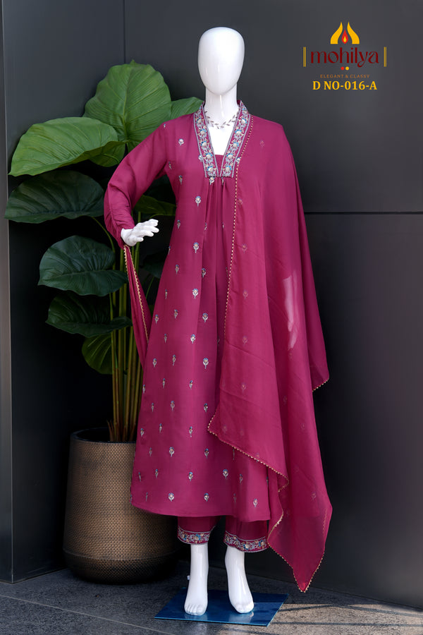 A-Line Kurti Set with Dupatta
