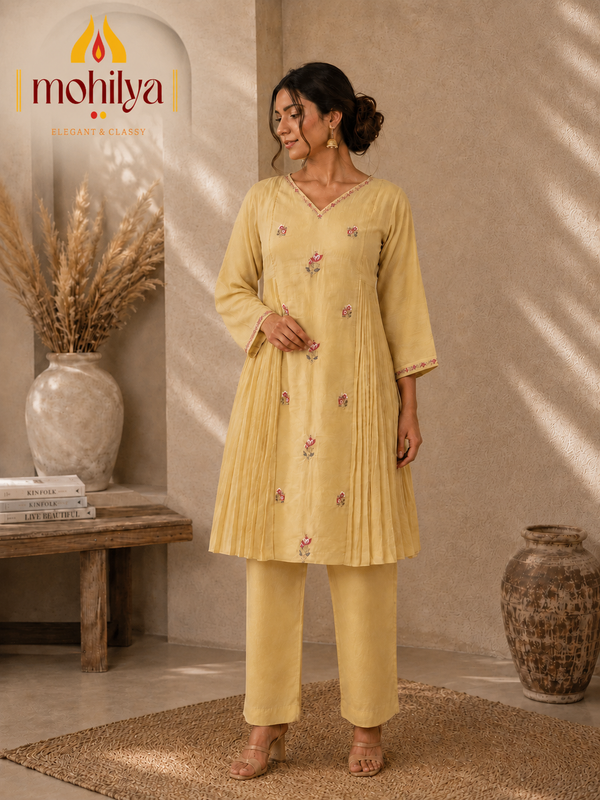 Mohilya Premium designer Embroidered kurta Set for Women