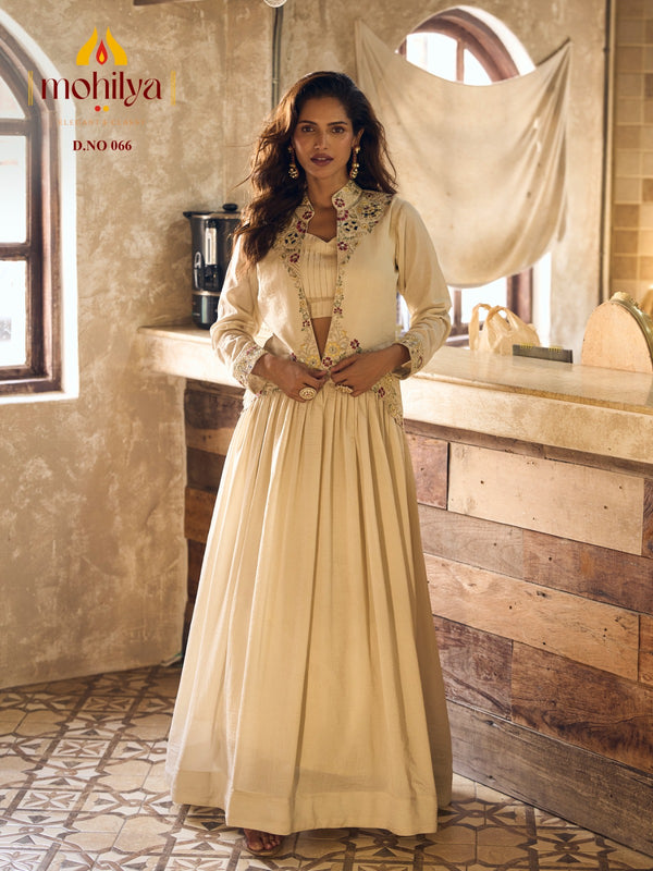 Embroidery jacket Gown