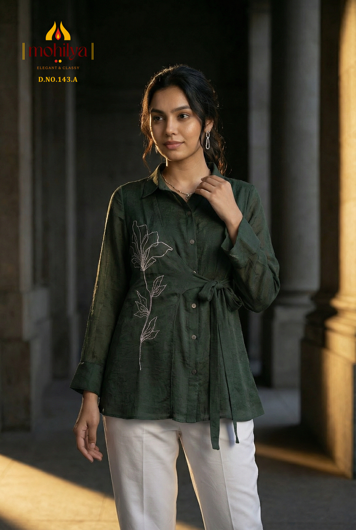 shirt-style silhouette Co-ord Set+2