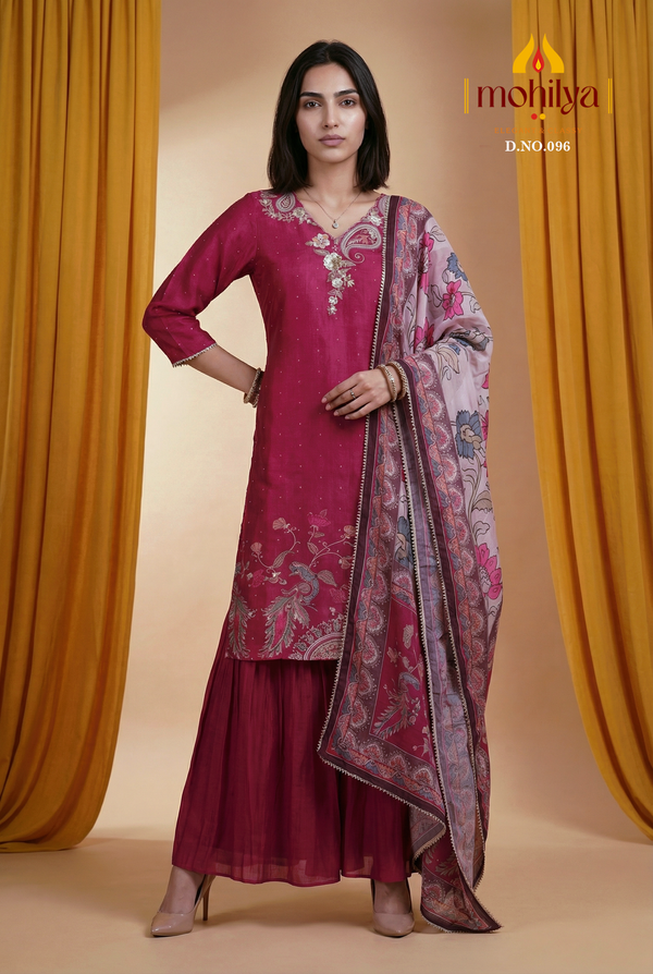 Sharara suit set with digital print