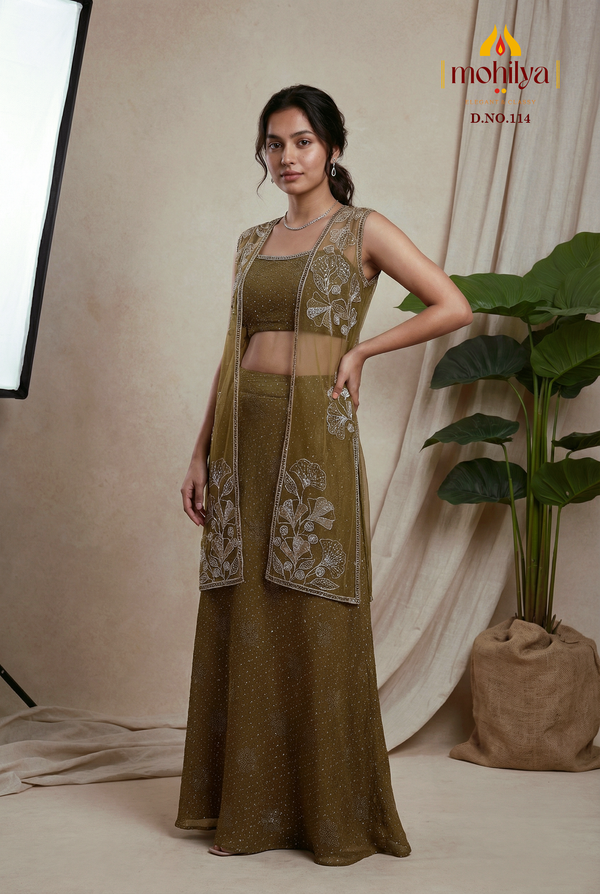 Designer Crop Top Skirt