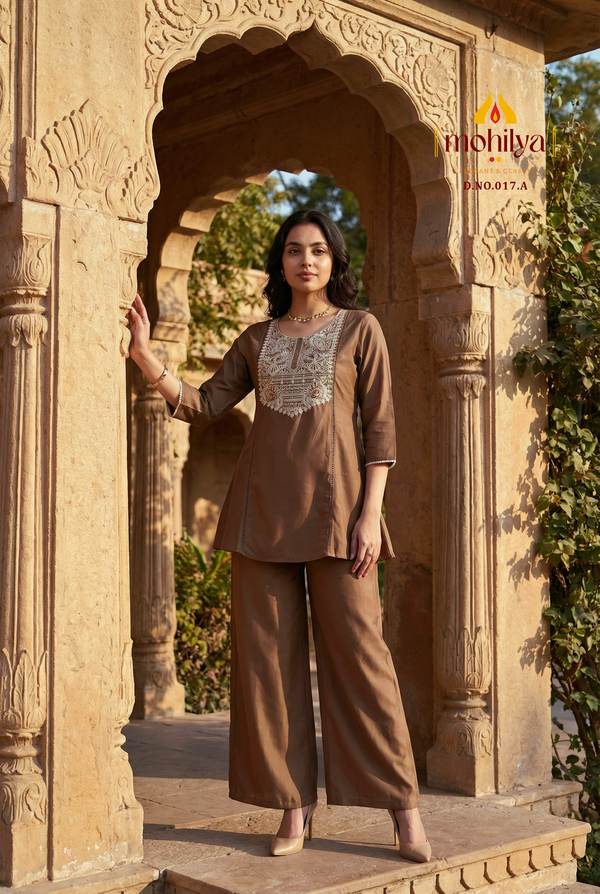 Embroidered Cord Set
