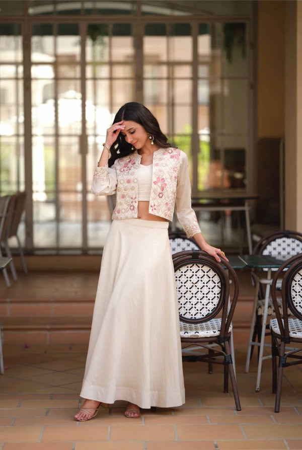 Embroidered Jacket Lehenga Set